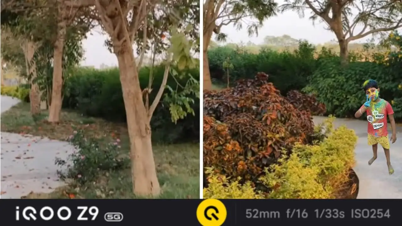 iQOO Z9 4K video recording image sample with sharp details and balanced exposure