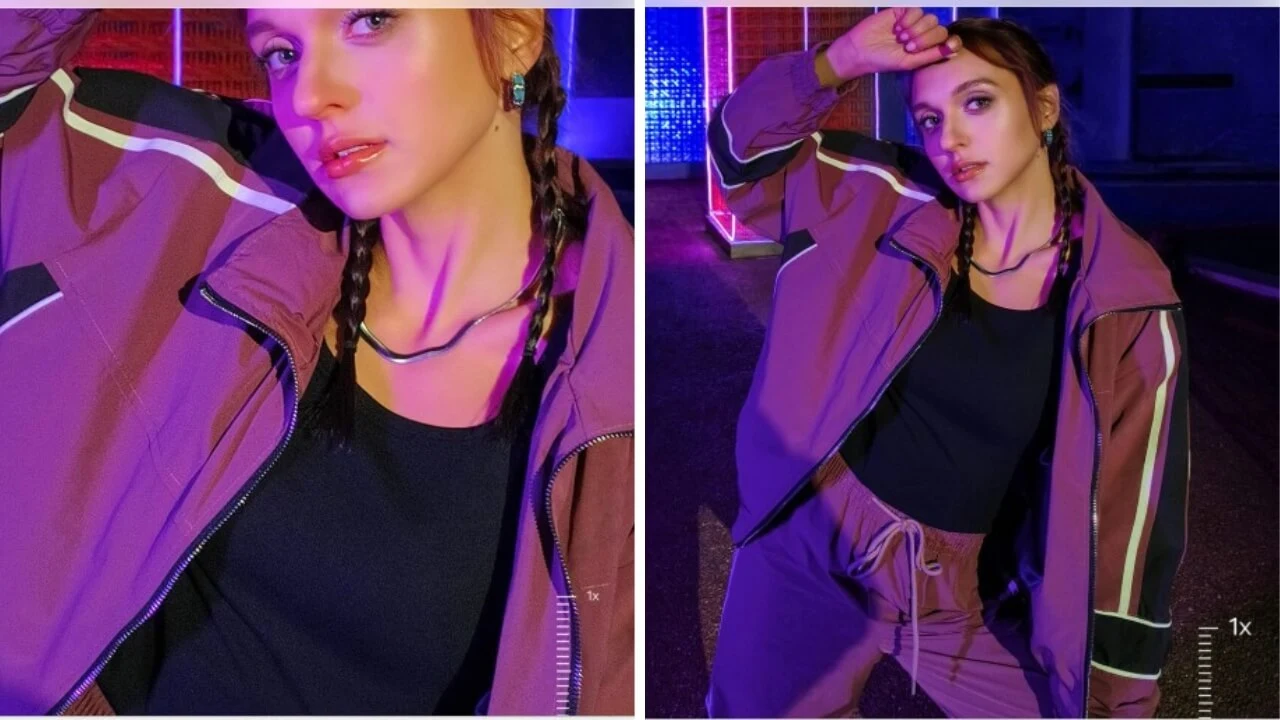 iQOO Z9 portrait camera test official image showing natural background blur and sharp subject